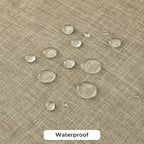 Fitable Faux Linen Tablecloths for Rectangle Tables: Water & Stain Resistant Farmhouse Table Cloth, Washable Burlap Textured Table Covers for Kitchen Dining Party(2 Pack, 52x70 Inch, Khaki)