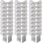 36pcs 4-1/2" Metallic Silver Glitter Ribbon Bows with Twist Ties for Gift Wrapping Packing Christmas Big Bows for Thanks Giving Giant Twist Tie Bows for Holiday Decoration (Silver)