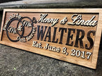 Mr and Mrs Sign | Wood Wedding Gift | Wooden Bridal Shower Gift | Custom Engagement Sign | Established Marriage Decor | Personalized Couple Gift | Last Name Established Sign | Anniversary