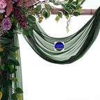 MDS Halloween Chiffon Draping Fabric - 1 Panel, 30" Wide x 100ft Long - Sheer Spooky Arbor & Canopy Drapery for Haunted House Backdrops, Party Ceilings, DIY Costumes & Themed Events - Hunter Green