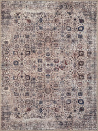 Bloom Rugs Washable Non-Slip 9' x 12' Rug - Light Tan/Blue Traditional Oriental Area Rug for Living Room, Bedroom, Dining Room, and Kitchen - Exact Size: 9' x 12'