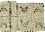 Tache Farmhouse Rooster Table Runner 90 inches Long Country Hens Chickens Antique Vintage Traditional Home Decorative Woven Tapestry Long Kitchen Dining Table Runners, 13x90