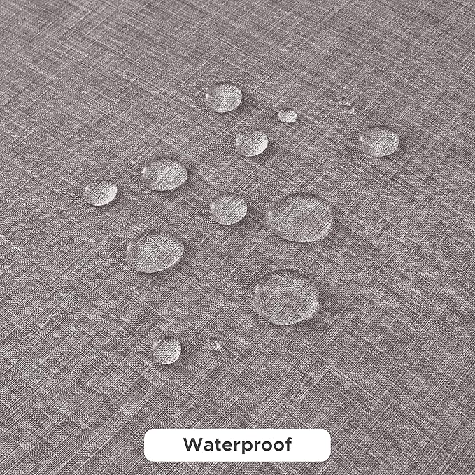 Fitable Faux Linen Tablecloths for Rectangle Tables: Water & Stain Resistant Farmhouse Table Cloth, Washable Burlap Textured Table Covers for Kitchen Dining Party(2 Pack, 60x84 Inch, Stone)