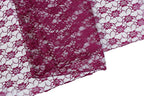 MDS Pack of 20 Wedding 12 x 108 inches Lace Table Runner for Wedding, Decorations for Birthday Parties, Banquets, Graduations, Engagements, and Runners fit Rectangle, Round Table- Eggplant