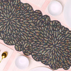 Premium Beaded Table Runner - 13x36 Elegant & Durable Home Décor for Dining, Weddings, Parties & Special Occasions with Non-Slip Backing, Versatile & Easy-Care (Multi) - CLEENTABLE