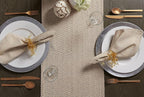 DII Woven Basic Tabletop Collection, Chevron Table Runner, 15x108, Stone