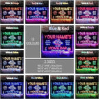ADVPRO Personalized Your Name Custom Home Bar Beer Established Year Dual Color LED Neon Sign White & Blue 24 x 16 Inches st6s64-p1-tm-wb