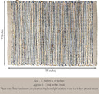 Chardin Home Natural Jute & Grey Placemats, Set of 4 – Rustic Handmade Boho Table Mats, 13x19 Inch Dining Table Placemats for Kitchen, Everyday Meals, Holidays, Farmhouse or Modern Table Décor