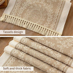 Table Runners 138 Inches,Waterproof Boho Table Runner with Tassel Fringe,Table Runner for Party Coffee Table
