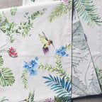Maison d' Hermine Table Runner 100% Cotton Single Layer Table Runners 108 inches Long Decorative for Kitchen Dining Party Baby Shower Wedding Bridal Shower Spring Summer (Tropiques, 14.50" x 108")