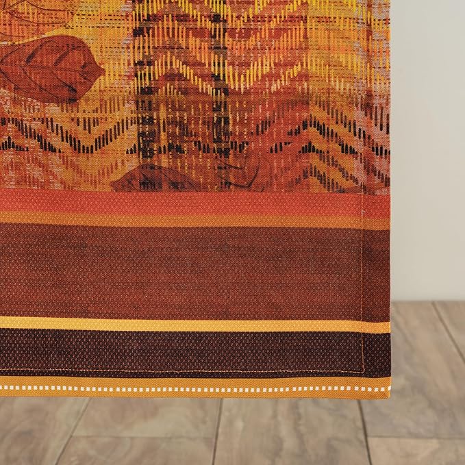Maison d' Hermine Table Runner 100% Cotton Double Layer Table Runners 108 inches Long for Thanksgiving Christmas Decorations Home Kitchen Dining Party Wedding (Thanksgiving Tartan, 14.5" x 108")