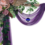 MDS Halloween Chiffon Draping Fabric - 2 Panel, 30" Wide x 75ft Long - Sheer Spooky Arbor & Canopy Drapery for Haunted House Backdrops, Party Ceilings, DIY Costumes & Themed Events - Cadbury Purple