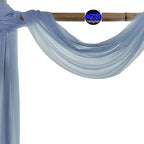 MDS Halloween Chiffon Draping Fabric - 1 Panel, 30" Wide x 20ft Long - Sheer Spooky Arbor & Canopy Drapery for Haunted House Backdrops, Party Ceilings, DIY Costumes & Themed Events - Dusty Blue