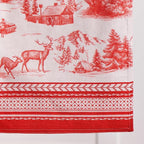 Maison d' Hermine Table Runner 100% Cotton Double Layer Table Runners 72 inches Long for Thanksgiving Christmas Decorations Home Kitchen Dining Party Wedding (Winter Jouy, 14.5" x 72")