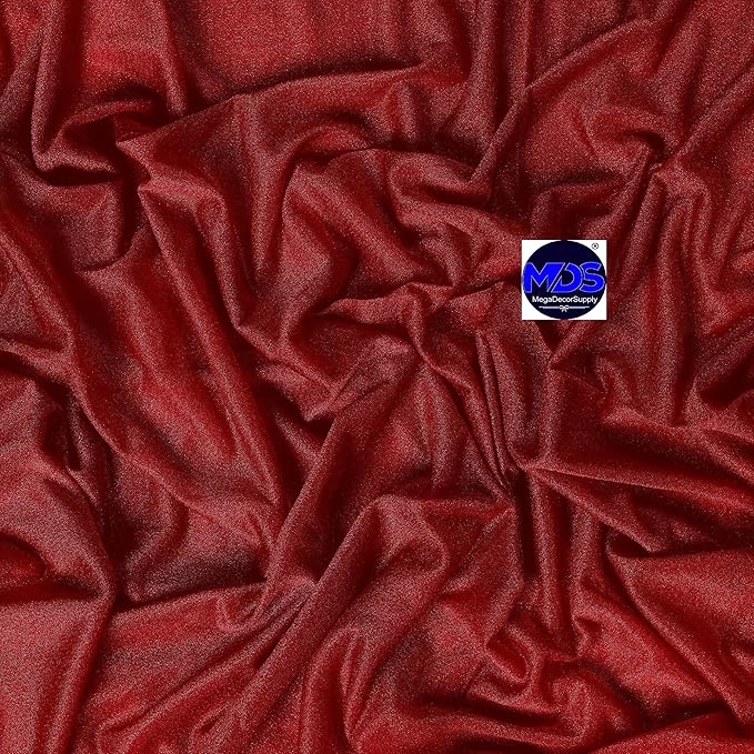 MDS Halloween Chiffon Draping Fabric - 2 Panel, 30" Wide x 50ft Long - Sheer Spooky Arbor & Canopy Drapery for Haunted House Backdrops, Party Ceilings, DIY Costumes & Themed Events - Apple Red