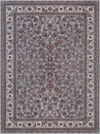 Bloom Rugs Washable Non-Slip 4' x 6' Rug - Slate Gray Traditional Oriental Area Rug for Living Room, Bedroom, Dining Room, and Kitchen - Exact Size: 4' x 6'
