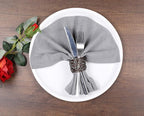 Twisted Wire Mesh Napkin Rings Holders Set of 12 - Heavy Duty Metal Napkin Rings for Décor, Dinner, Party, Wedding, Christmas, Gathering, Everyday Use, Gifting (Bronze) - CLEENTABLE