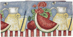 Tache Blue Summer Table Runner 90 Inches Long Fruity Drinks Colorful Watermelon Lemonade Decorative Spring Summer Blue Red Woven Tapestry Long Kitchen Coffee Dining Table Runners