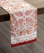 Maison d' Hermine Table Runner 100% Cotton Single Layer Table Runners 48 inches Long for Thanksgiving Christmas Decorations Home Kitchen Dining Party Wedding (Orient, 14.5" x 48")