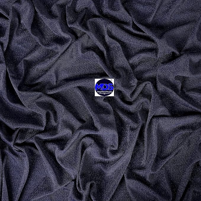 MDS Halloween Chiffon Draping Fabric - 2 Panel, 30" Wide x 50ft Long - Sheer Spooky Arbor & Canopy Drapery for Haunted House Backdrops, Party Ceilings, DIY Costumes & Themed Events - Navy Blue