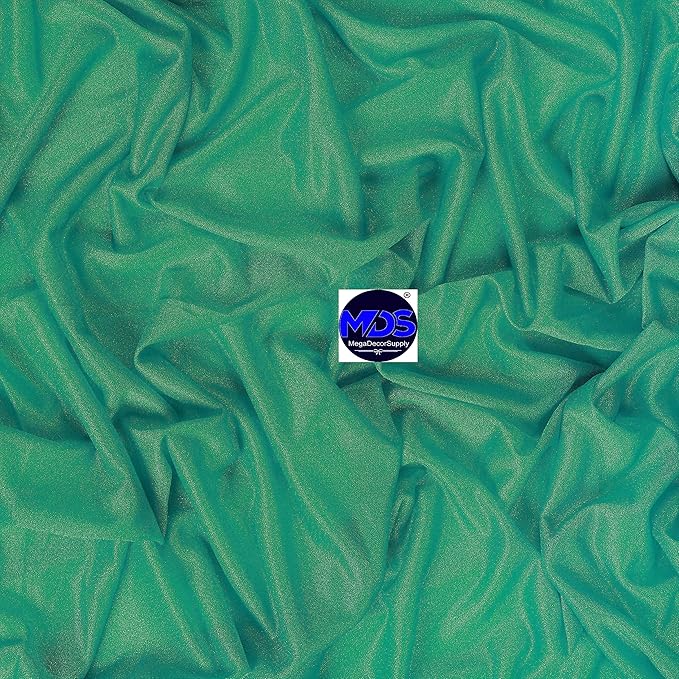 MDS Halloween Chiffon Draping Fabric - 2 Panel, 30" Wide x 20ft Long - Sheer Spooky Arbor & Canopy Drapery for Haunted House Backdrops, Party Ceilings, DIY Costumes & Themed Events - Emerald Green