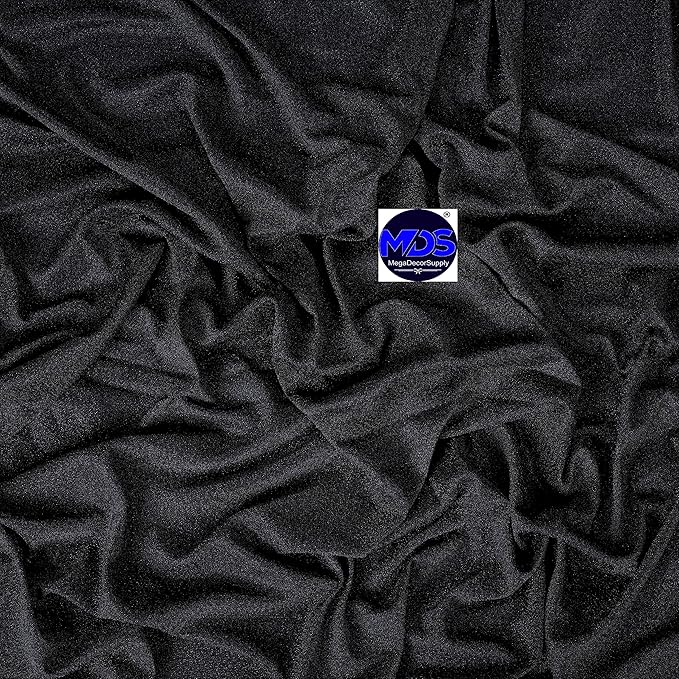 MDS Halloween Chiffon Draping Fabric - 1 Panel, 30" Wide x 30ft Long - Sheer Spooky Arbor & Canopy Drapery for Haunted House Backdrops, Party Ceilings, DIY Costumes & Themed Events - Black