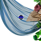 MDS Halloween Chiffon Draping Fabric - 2 Panel, 30" Wide x 40ft Long - Sheer Spooky Arbor & Canopy Drapery for Haunted House Backdrops, Party Ceilings, DIY Costumes & Themed Events - Dark Teal