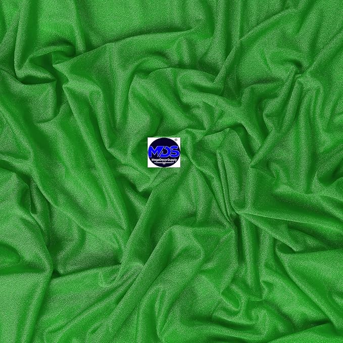 MDS Halloween Chiffon Draping Fabric - 2 Panel, 30" Wide x 100ft Long - Sheer Spooky Arbor & Canopy Drapery for Haunted House Backdrops, Party Ceilings, DIY Costumes & Themed Events - Green