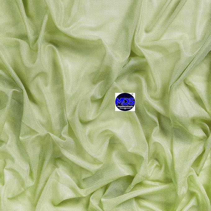 MDS Halloween Chiffon Draping Fabric - 1 Panel, 30" Wide x 100ft Long - Sheer Spooky Arbor & Canopy Drapery for Haunted House Backdrops, Party Ceilings, DIY Costumes & Themed Events - Sage Green