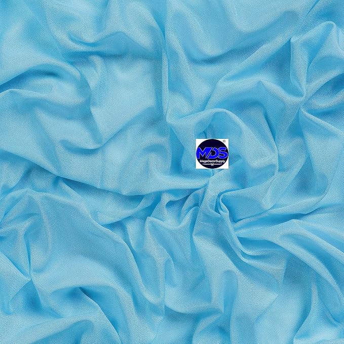MDS Halloween Chiffon Draping Fabric - 2 Panel, 30" Wide x 40ft Long - Sheer Spooky Arbor & Canopy Drapery for Haunted House Backdrops, Party Ceilings, DIY Costumes & Themed Events - Turquoise