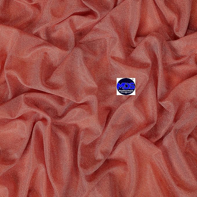 MDS Halloween Chiffon Draping Fabric - 2 Panel, 30" Wide x 50ft Long - Sheer Spooky Arbor & Canopy Drapery for Haunted House Backdrops, Party Ceilings, DIY Costumes & Themed Events - Terracotta