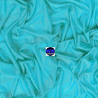 MDS Halloween Chiffon Draping Fabric - 1 Panel, 30" Wide x 75ft Long - Sheer Spooky Arbor & Canopy Drapery for Haunted House Backdrops, Party Ceilings, DIY Costumes & Themed Events - Peacock Blue