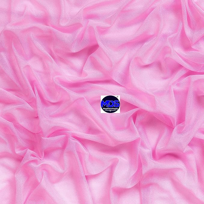 MDS Halloween Chiffon Draping Fabric - 1 Panel, 30" Wide x 75ft Long - Sheer Spooky Arbor & Canopy Drapery for Haunted House Backdrops, Party Ceilings, DIY Costumes & Themed Events - Bubblegum Pink