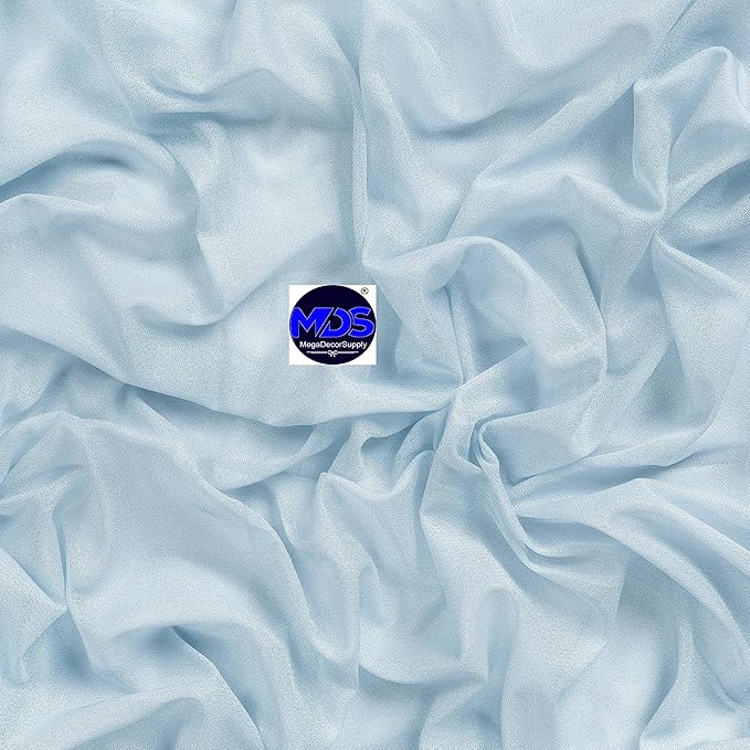 MDS Halloween Chiffon Draping Fabric - 2 Panel, 30" Wide x 50ft Long - Sheer Spooky Arbor & Canopy Drapery for Haunted House Backdrops, Party Ceilings, DIY Costumes & Themed Events - Baby Blue