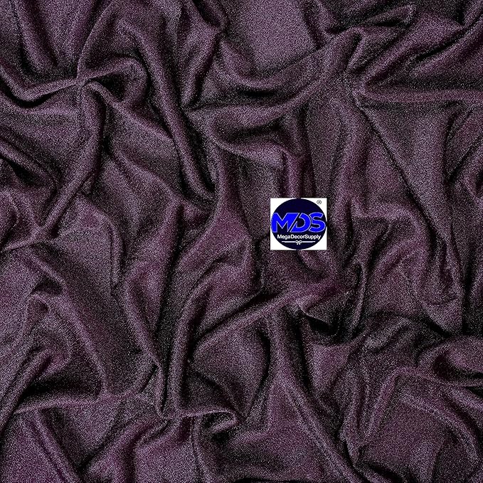 MDS Halloween Chiffon Draping Fabric - 2 Panel, 30" Wide x 50ft Long - Sheer Spooky Arbor & Canopy Drapery for Haunted House Backdrops, Party Ceilings, DIY Costumes & Themed Events - Eggplant