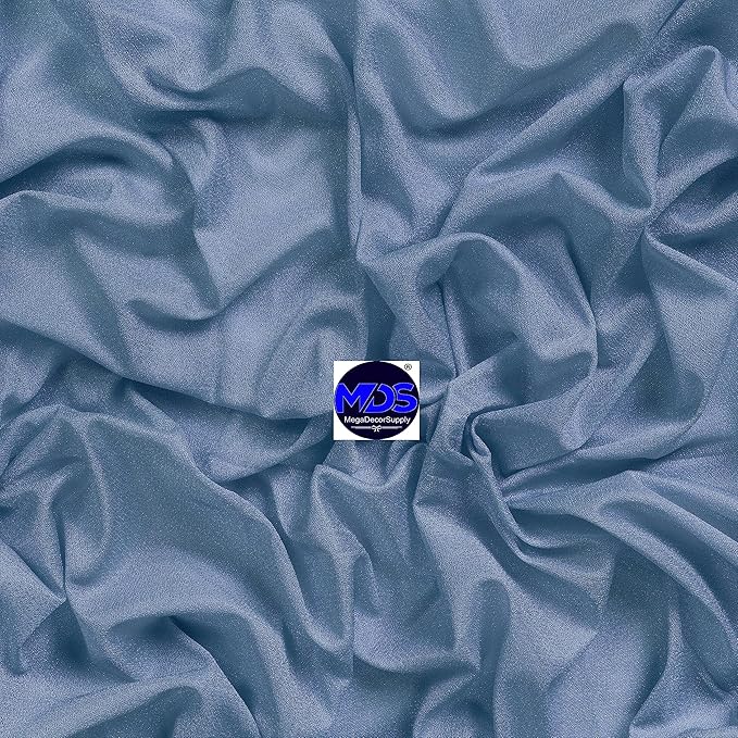 MDS Halloween Chiffon Draping Fabric - 2 Panel, 30" Wide x 50ft Long - Sheer Spooky Arbor & Canopy Drapery for Haunted House Backdrops, Party Ceilings, DIY Costumes & Themed Events - Dusty Blue